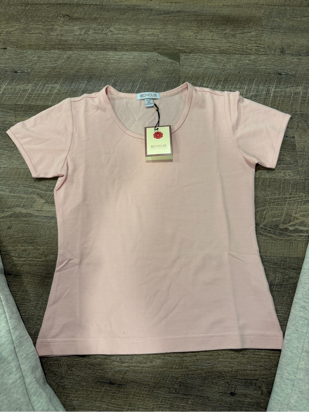 Women's Short Sleeve Crewneck Top - Light Pink